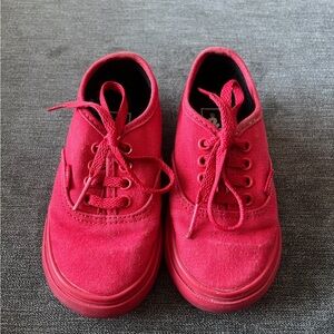 Vans Toddler Red Kids Shoes size 7